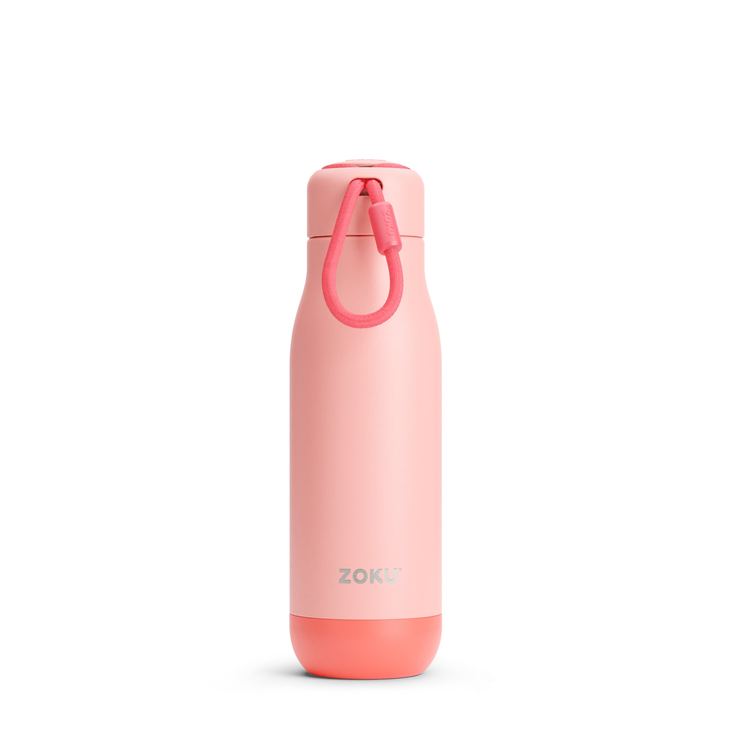 Zoku 18oz Stainless Steel Water Bottle-Coral