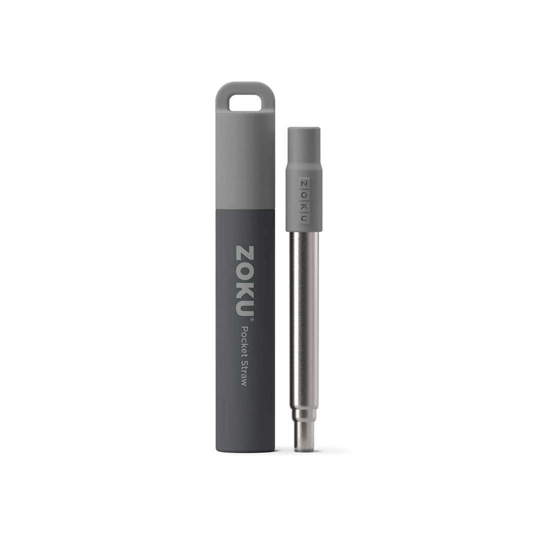 ZOKU Two Tone Pocket Straw-ASH